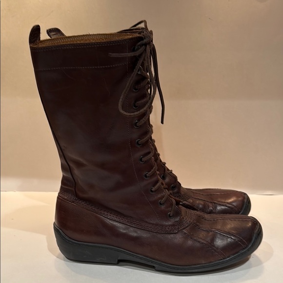 Ralph Lauren Italian Leather Lace Up Boots - Picture 1 of 7